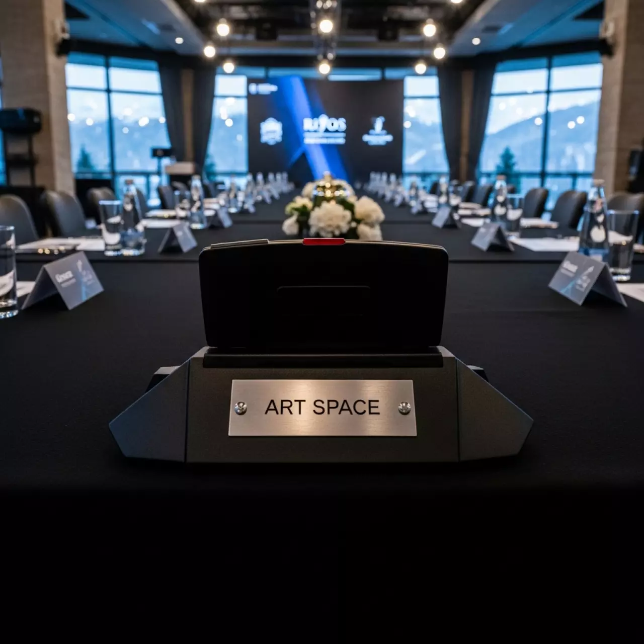 Аренда Скатерть прямоугольная Габардин черная 3300х2250 мм в Rixos Krasnaya Polyana — ART SPACE