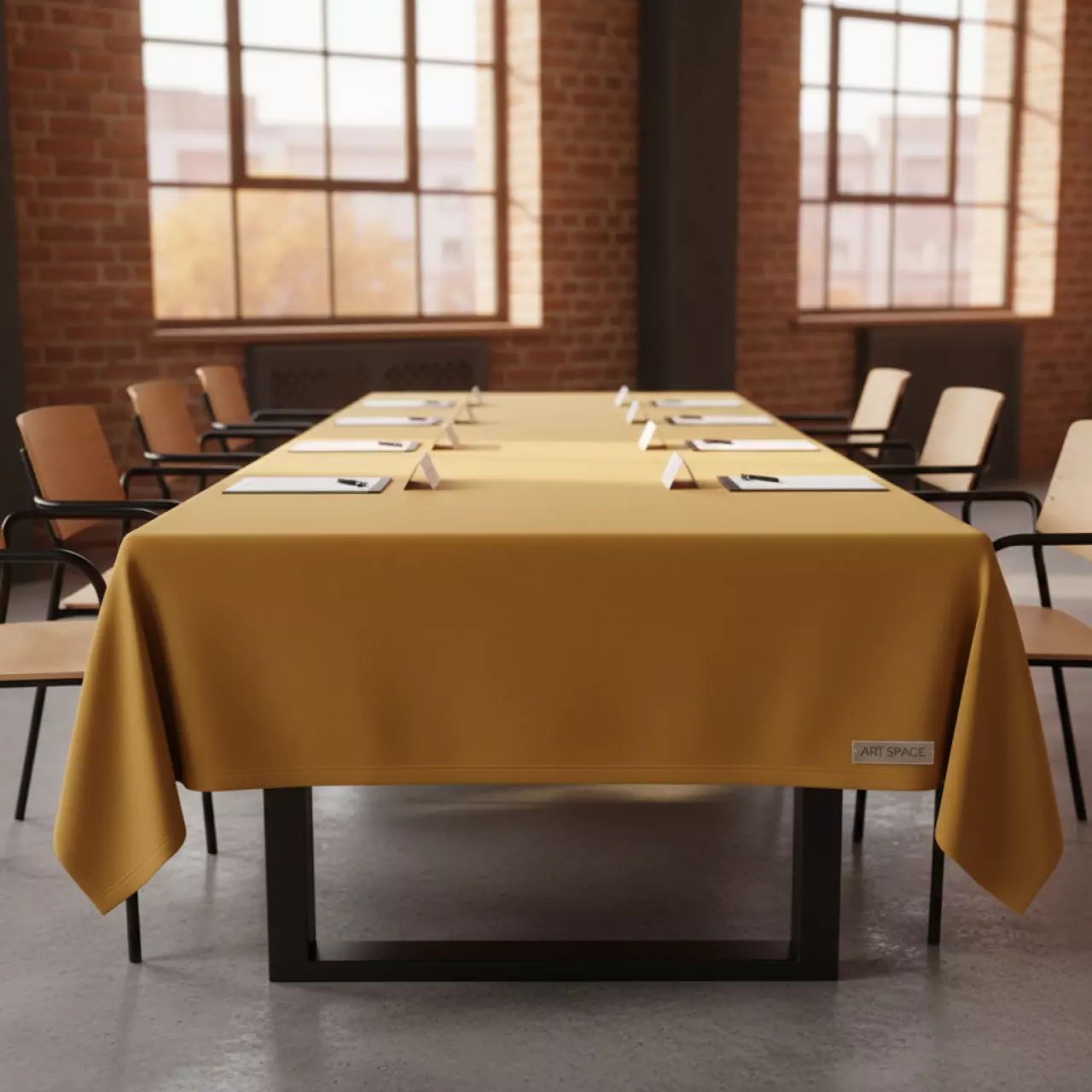 Аренда Скатерть прямоугольная Габардин горчичная 2000х1500 мм в санатории «Октябрьский» — ART SPACE