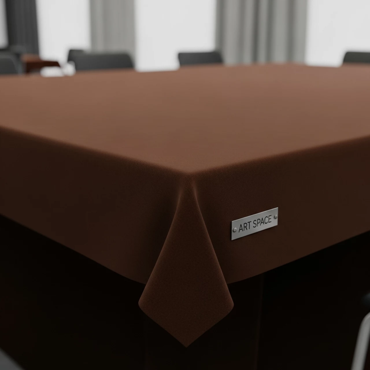 Аренда Скатерть прямоугольная Габардин коричневая 3000х2250 мм в ледовой арене «Шайба» — ART SPACE