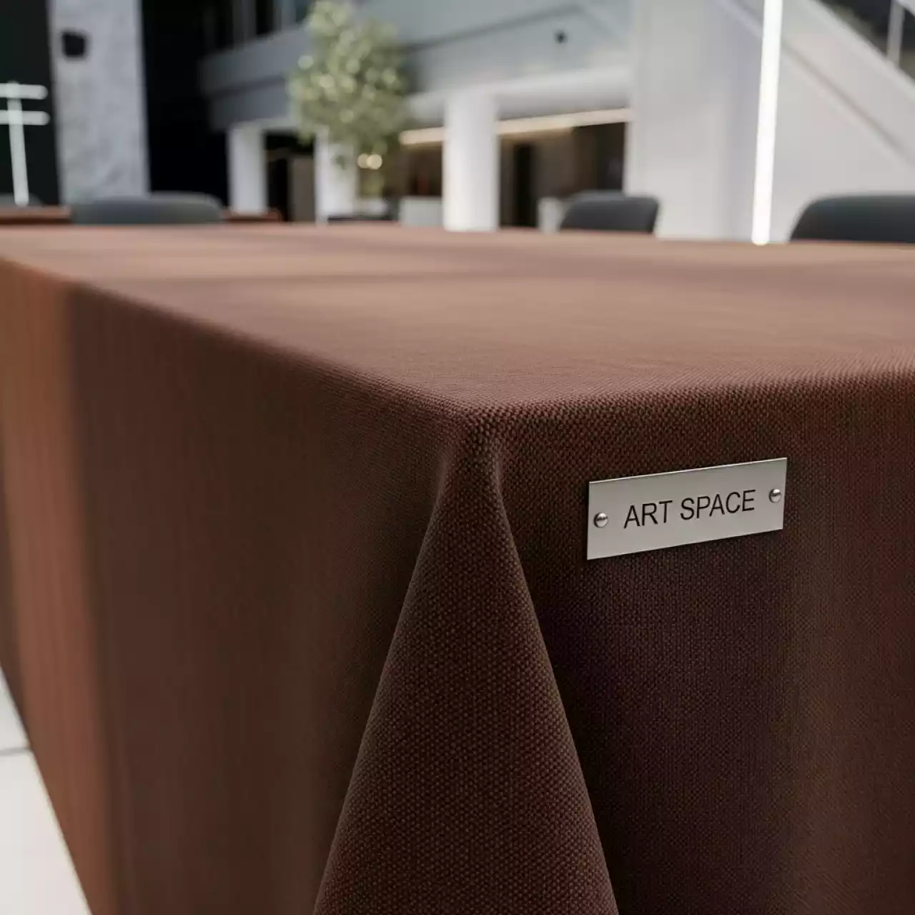 Аренда Скатерть прямоугольная "Габардин" коричневая 3000х2250 мм в санатории «Сочи» — ART SPACE