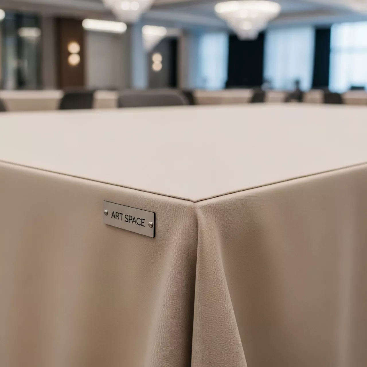 Аренда Скатерть прямоугольная габардин светло бежевая 2000х1500 мм в конгресс-холле отеля Жемчужина — ART SPACE