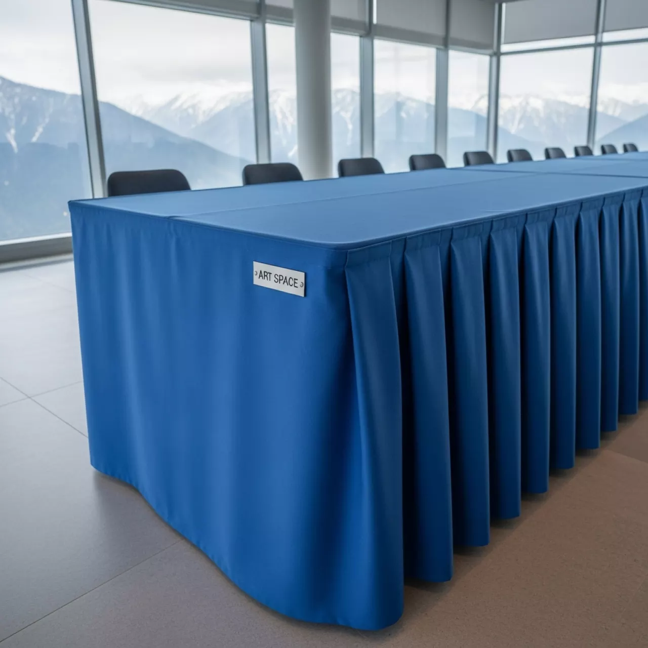 Аренда Скатерть прямоугольная Габардин васильковая 3000х2250 мм на курорте «Газпром» (Альпика) — ART SPACE