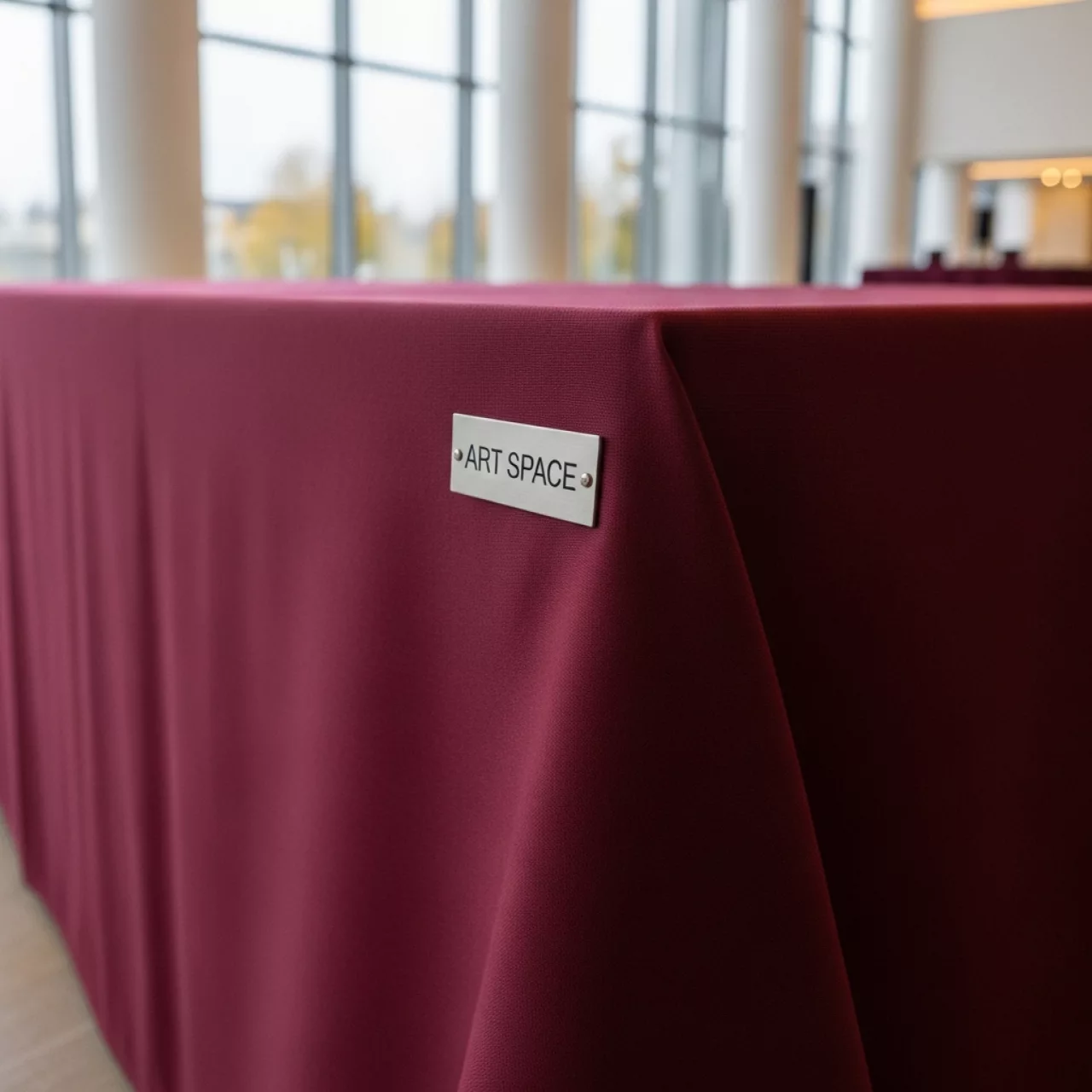 Аренда Скатерть прямоугольная габардиновая Rondo бордовая в отеле Hyatt Regency Sochi — ART SPACE