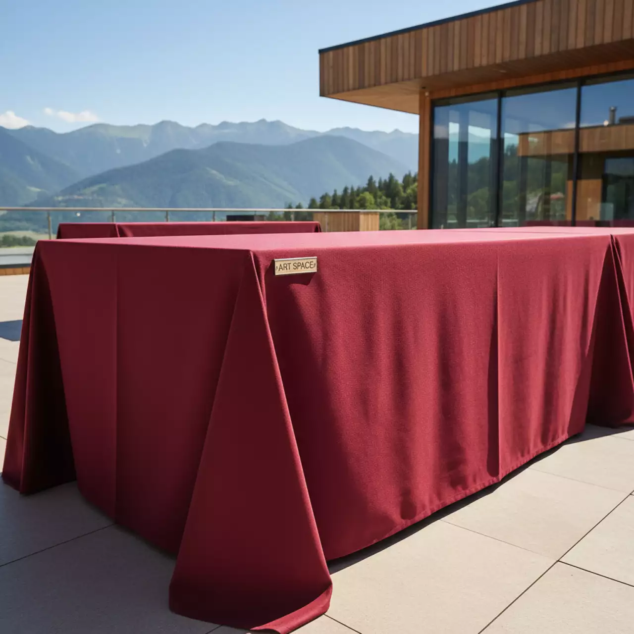 Аренда Скатерть прямоугольная габардиновая Rondo бургунди в Green Flow Hotel — ART SPACE