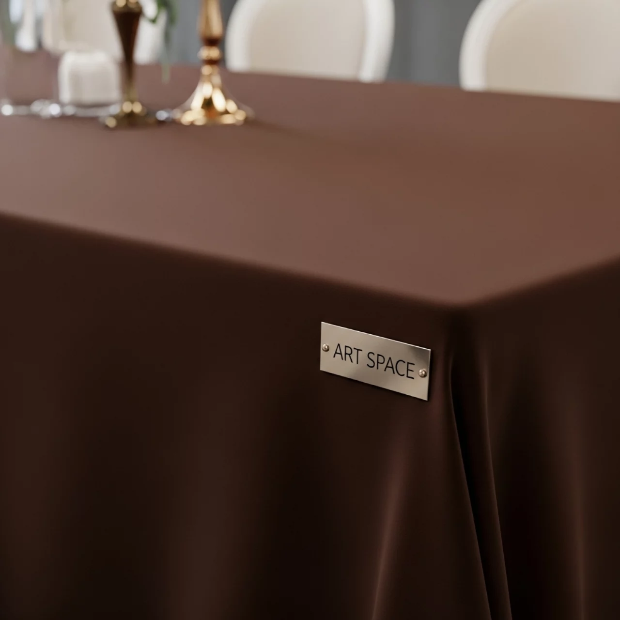 Аренда Скатерть прямоугольная габардиновая Rondo шоколадная в Golden Tulip Rosa Khutor — ART SPACE