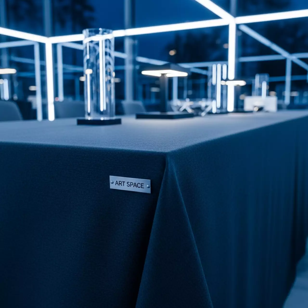 Аренда Скатерть прямоугольная габардиновая темно серая Рондо в Karat Resort — ART SPACE