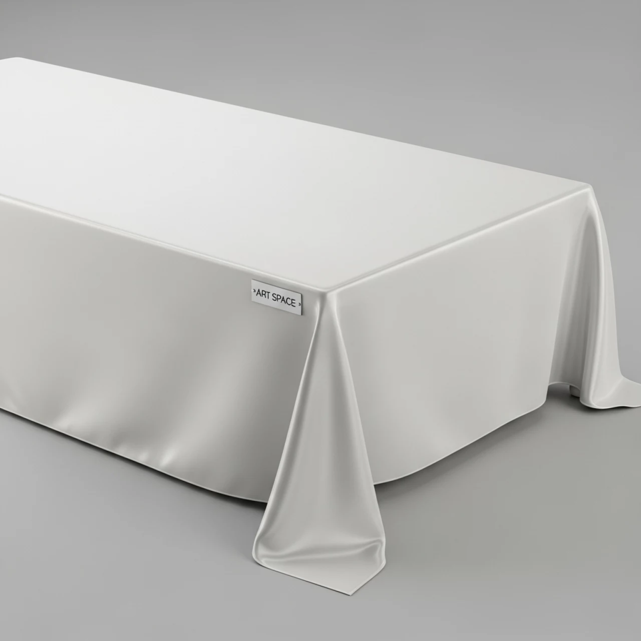 Аренда Скатерть прямоугольная молочная атлас 1,4х2,3 м в зале «Чайка» (Морпорт) — ART SPACE