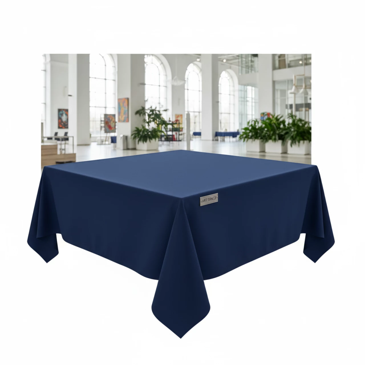 Аренда Скатерть прямоугольная синяя 1,5х2,5 м в конгресс-холле отеля Жемчужина — ART SPACE