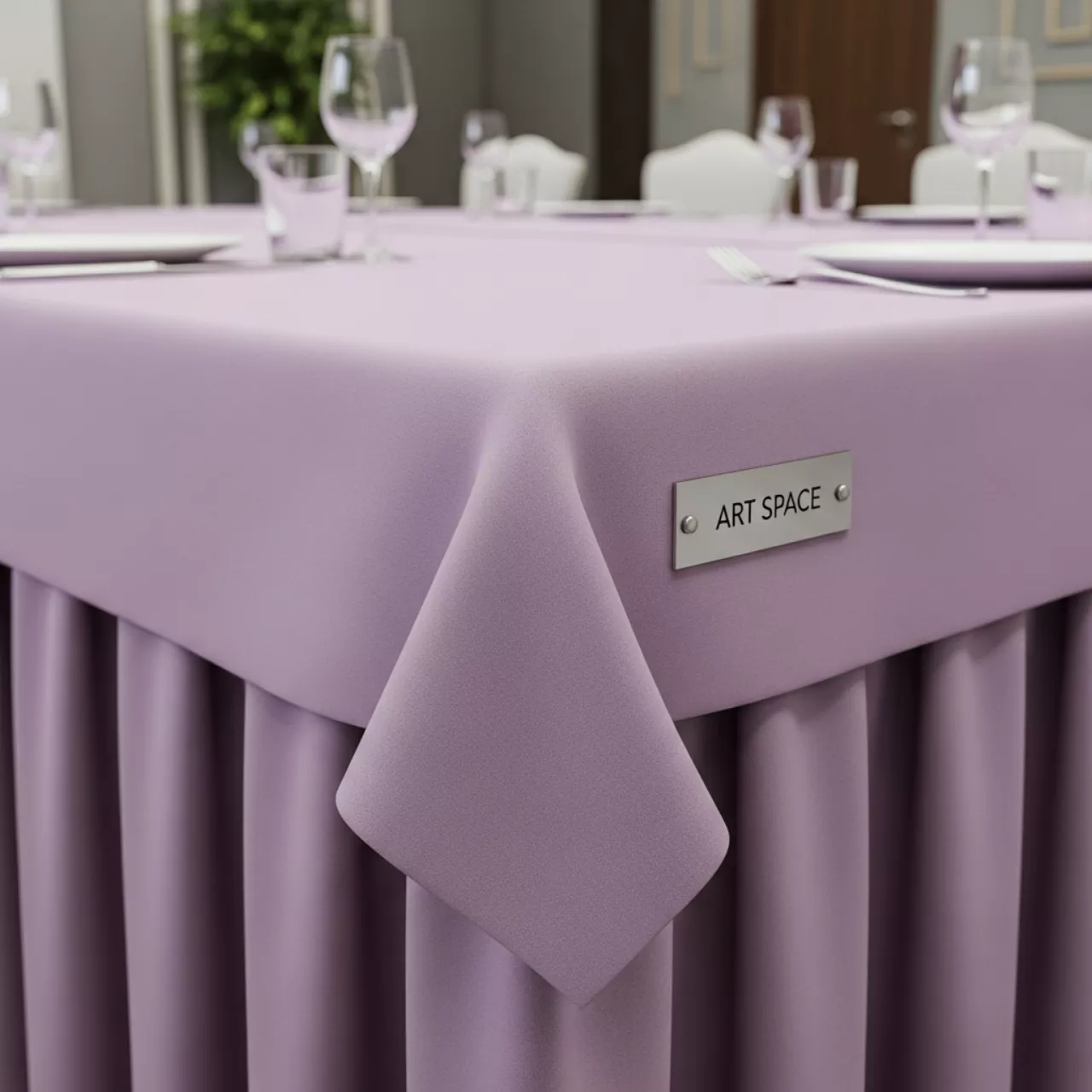 Аренда Скатерть прямоугольная сиреневая 1,4х2,4 м в санатории «Сочи» — ART SPACE