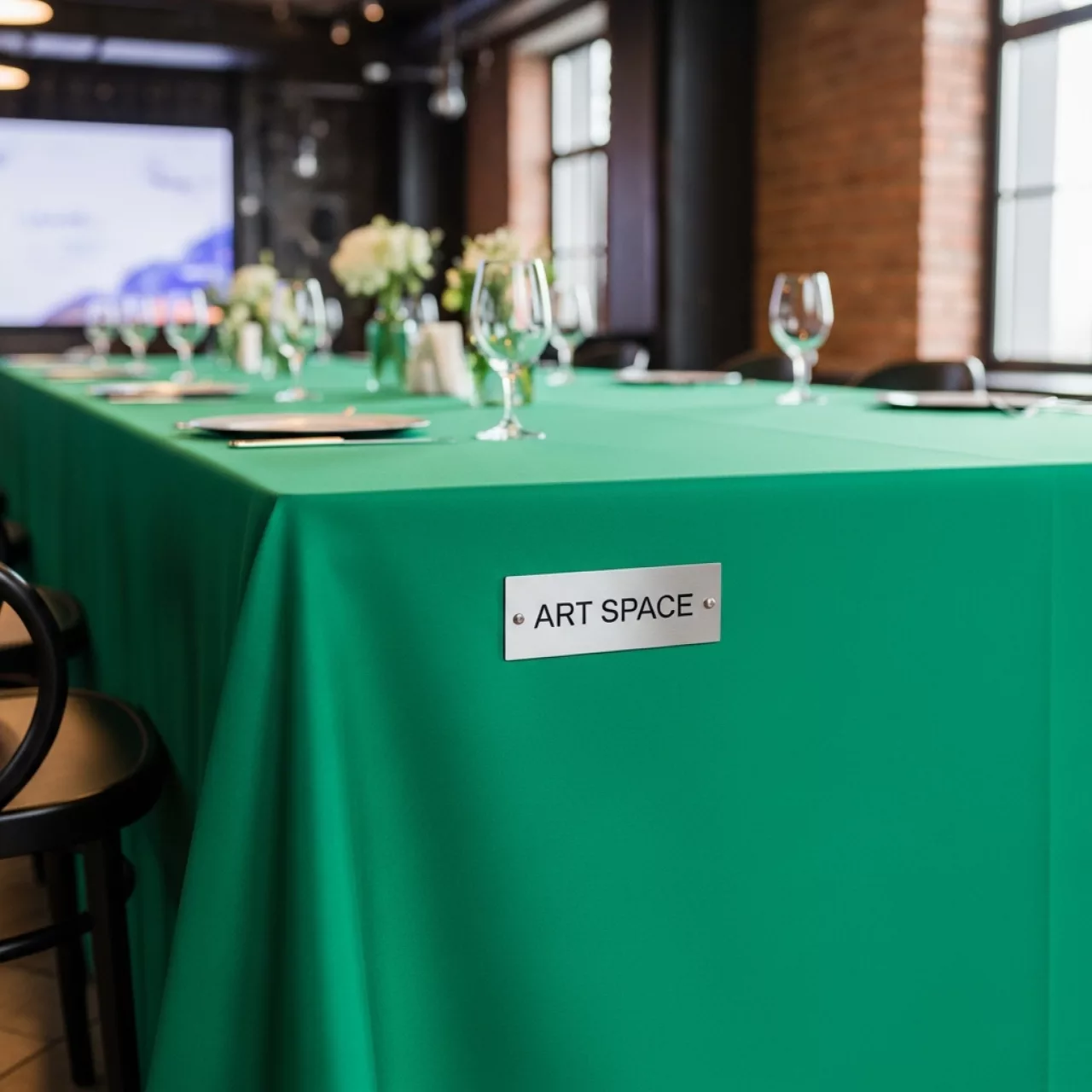 Аренда Скатерть прямоугольная зелёная 1,4х2,4 м в отеле Hyatt Regency Sochi — ART SPACE