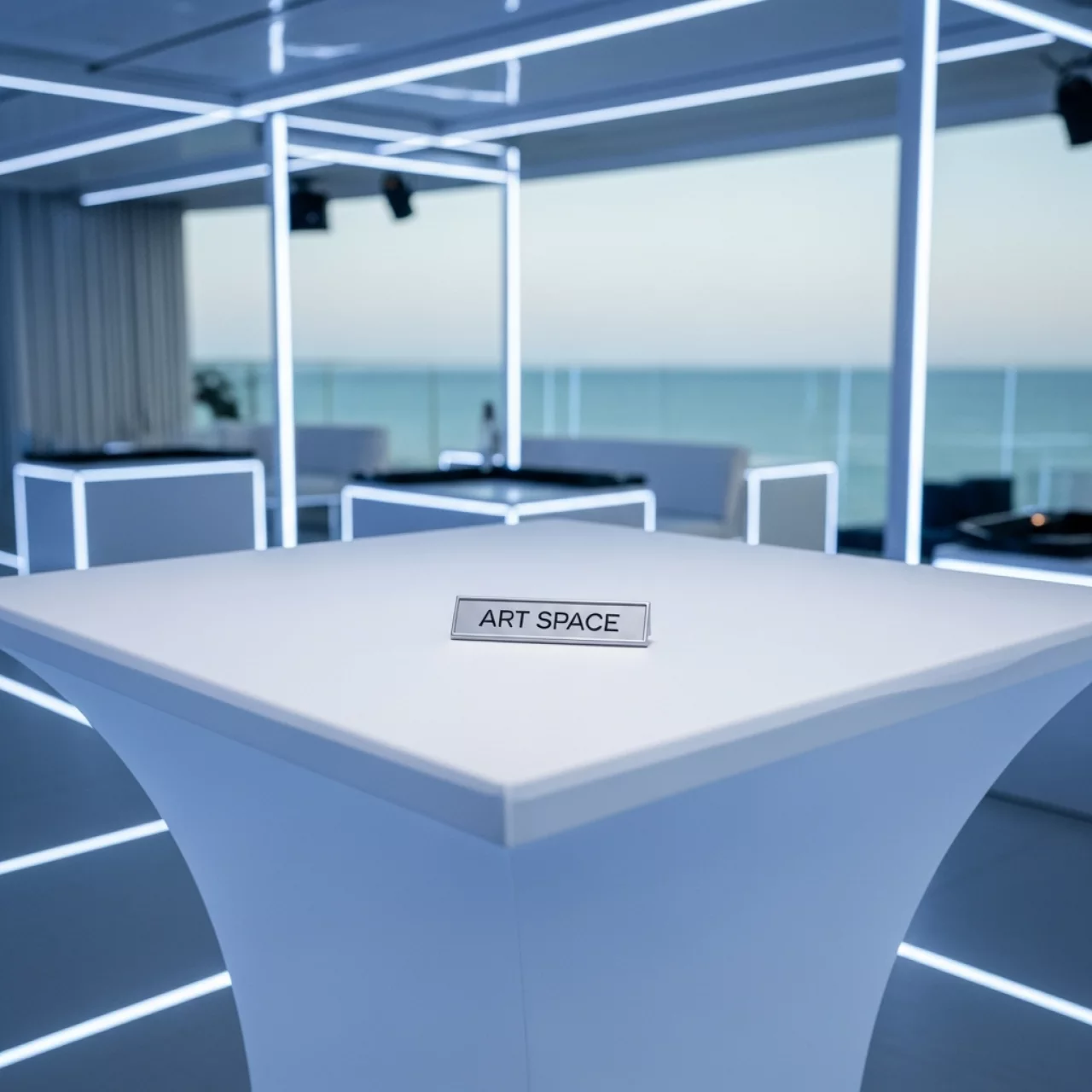 Аренда Скатерть прямоугольная журавинка 1346 010101 белая гладь без шва 2400х1700 на пляжных клубах Хосты — ART SPACE