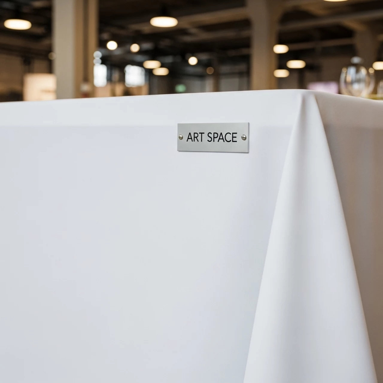 Аренда Скатерть прямоугольная журавинка гладь белая в пол без шва 320х290 см в Mövenpick Hotel — ART SPACE