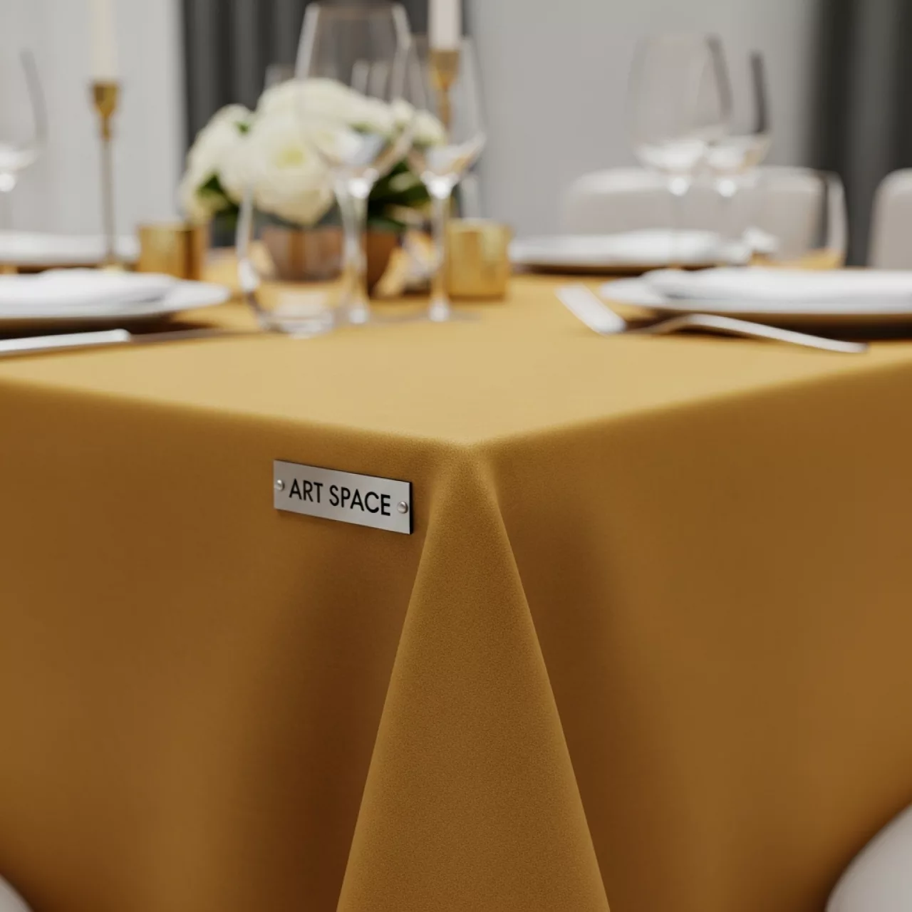 Аренда Скатерть прямоугольная золотая в Swissôtel Resort Sochi Kamelia — ART SPACE
