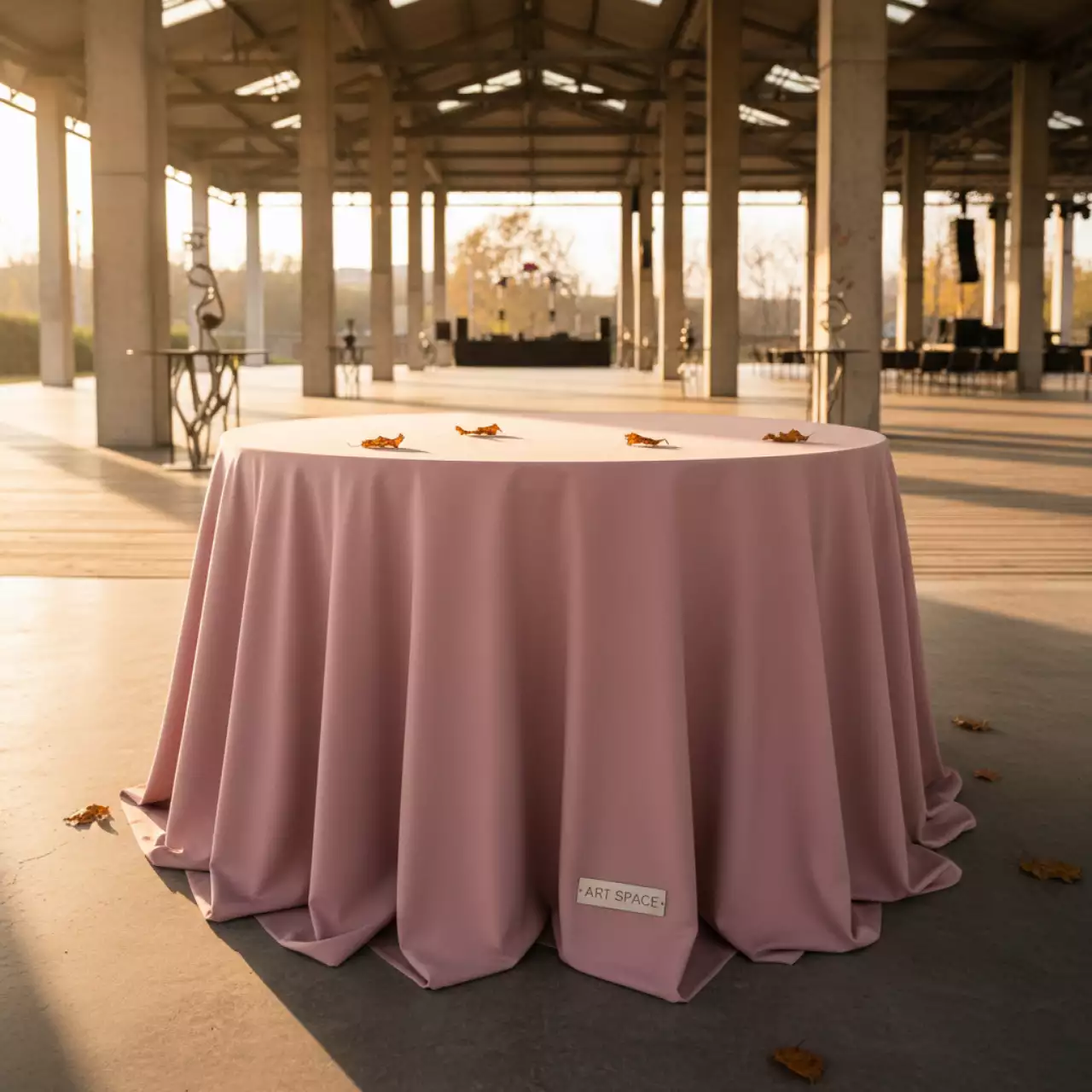 Аренда Скатерть пудровая круглая D 300 см софт в ресторане «Brunello» — ART SPACE