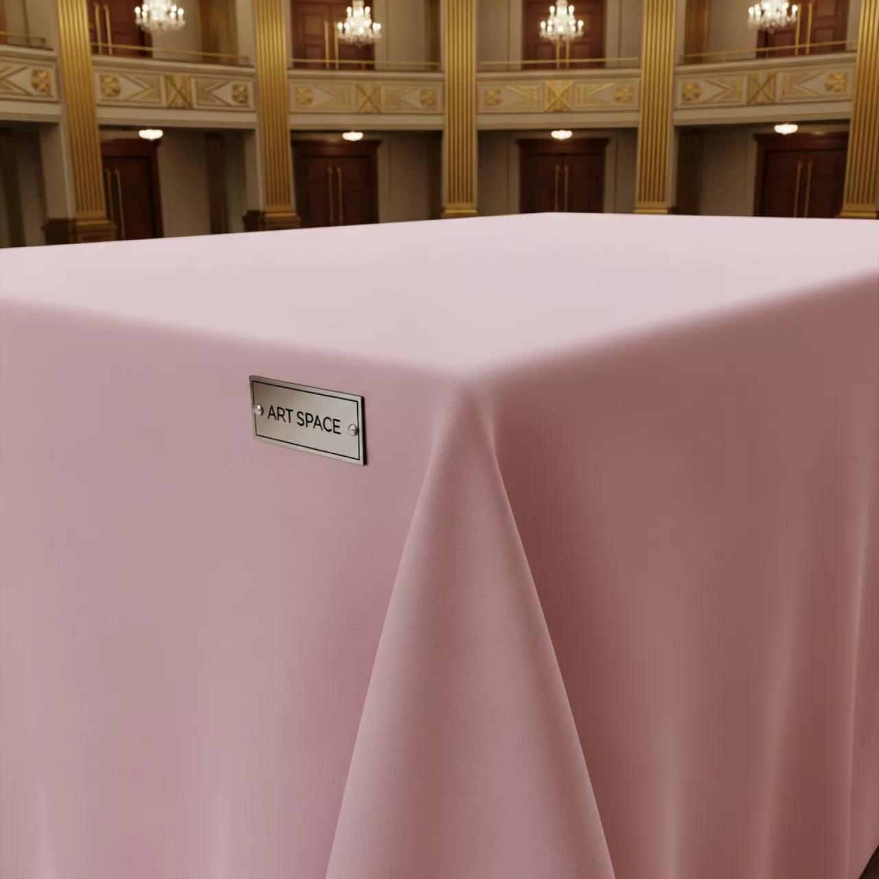 Аренда Скатерть пудрового цвета 3,2х2,25 в Зимнем театре — ART SPACE