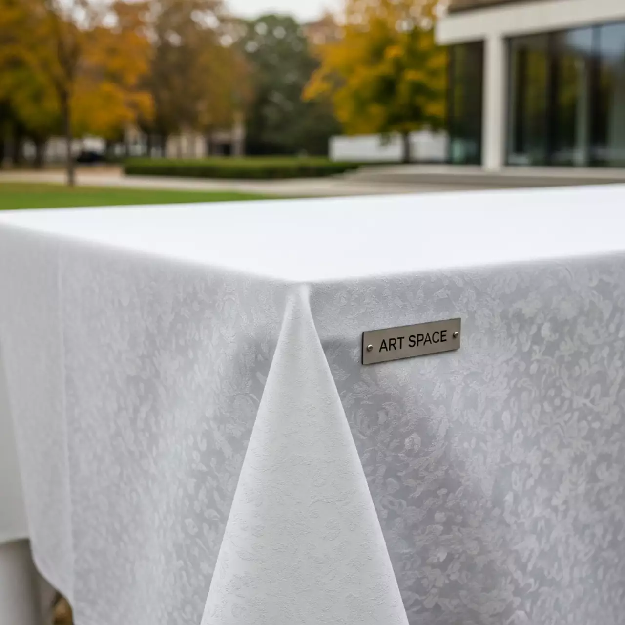 Аренда Скатерть Richard белая в парке «Ривьера» — ART SPACE