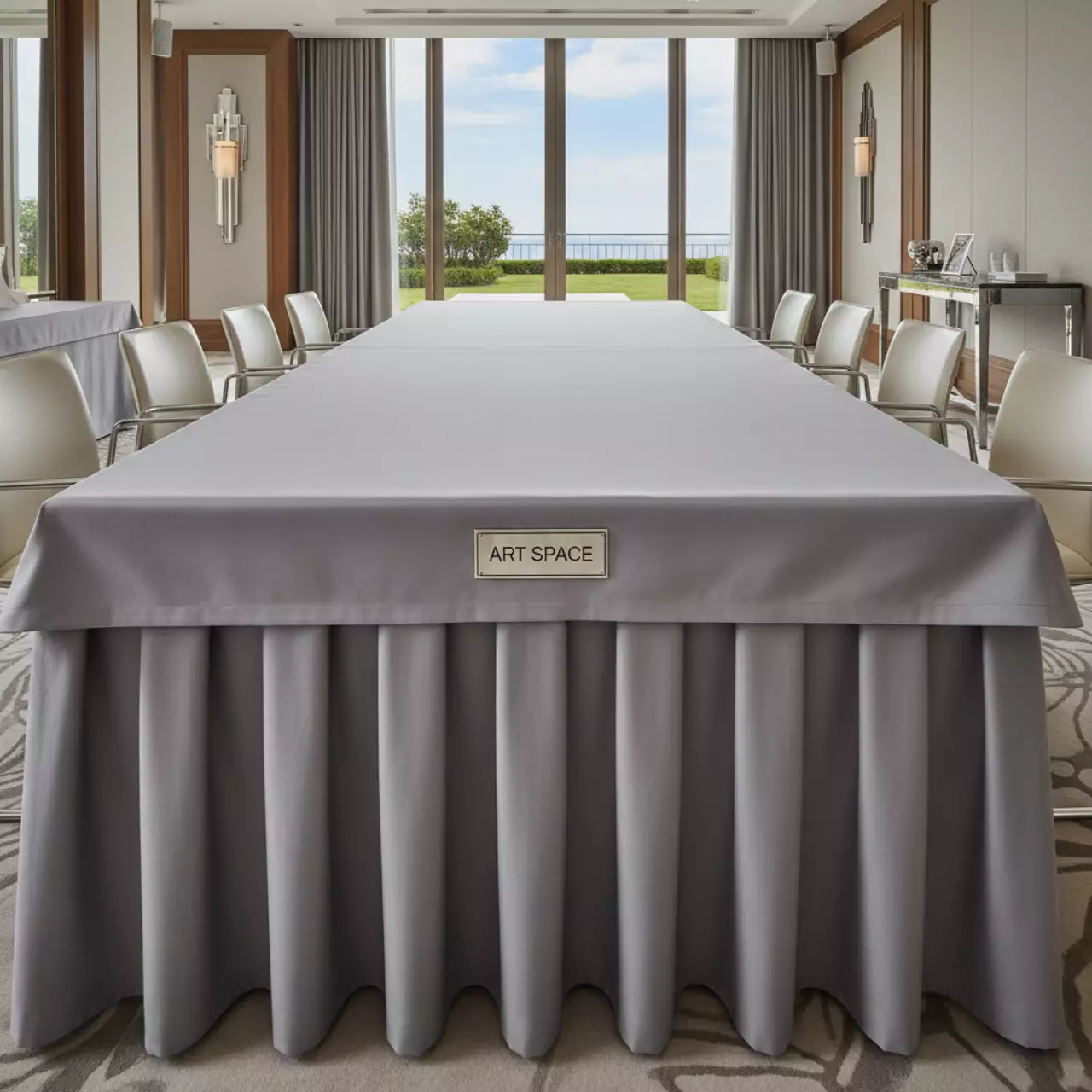 Аренда Скатерть серая софт 225х330 см в Swissôtel Resort Sochi Kamelia — ART SPACE