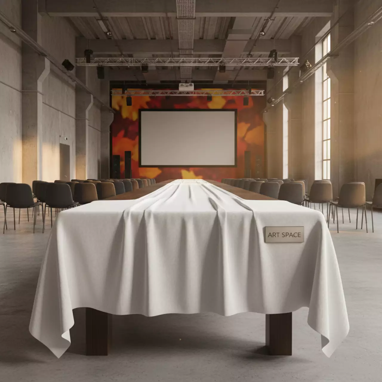 Аренда Скатерть софт белая 225х330 см в Red Arena — ART SPACE