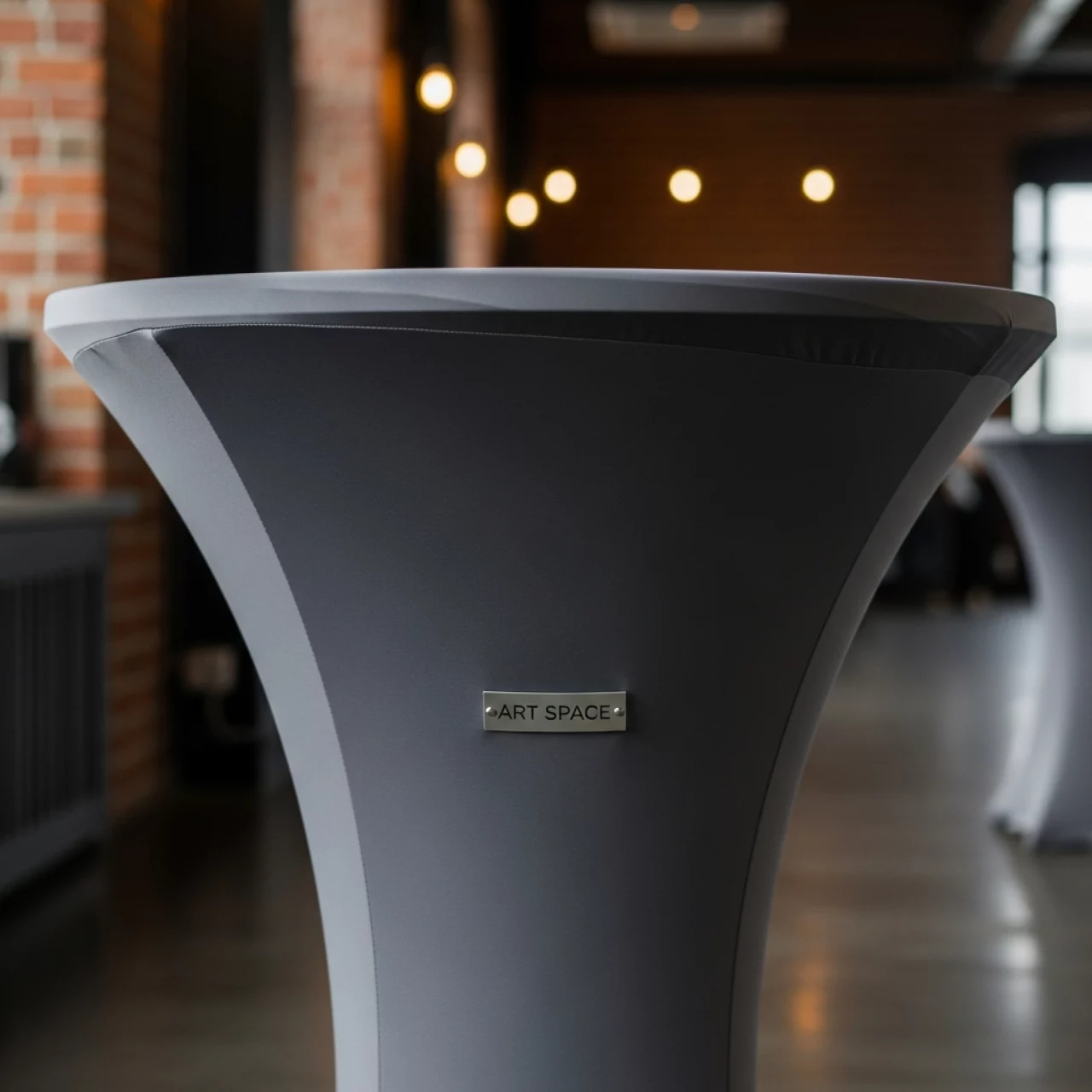 Аренда Скатерть стрейч D 78 для коктейльного стола серая в санатории «Заполярье» — ART SPACE