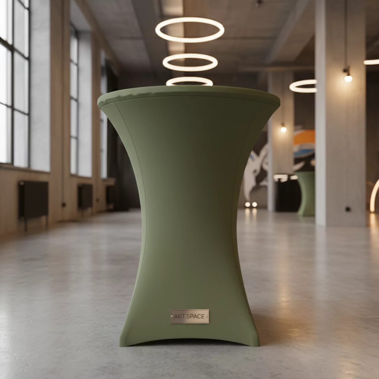 Аренда Скатерть стрейч для коктейльного стола D 78 см армейская в Stella di Mosca — ART SPACE