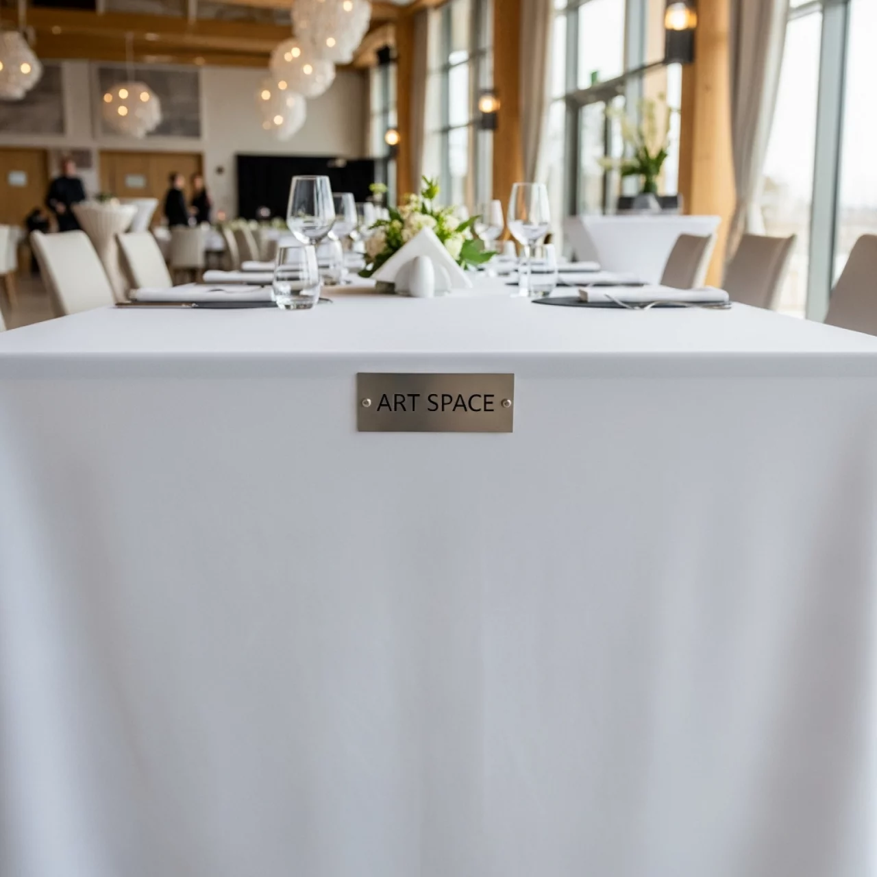 Аренда Скатерть стрейч для стола 120х80 белая в санатории «Черноморье» — ART SPACE