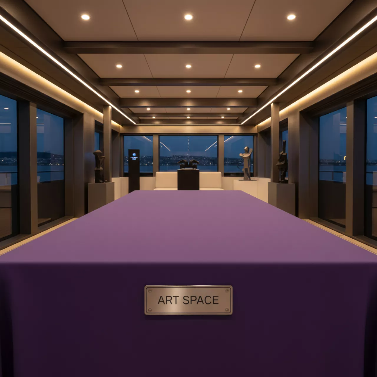 Аренда Скатерть стрейч текстиль для прямоугольного стола фиолетовая 180х75 см на VIP-яхте (Имеретинский порт) — ART SPACE