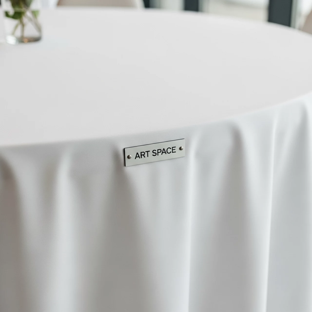 Аренда Скатерть журавинка D 2500 мм белая гладь в пляжном комплексе VinoGrad — ART SPACE