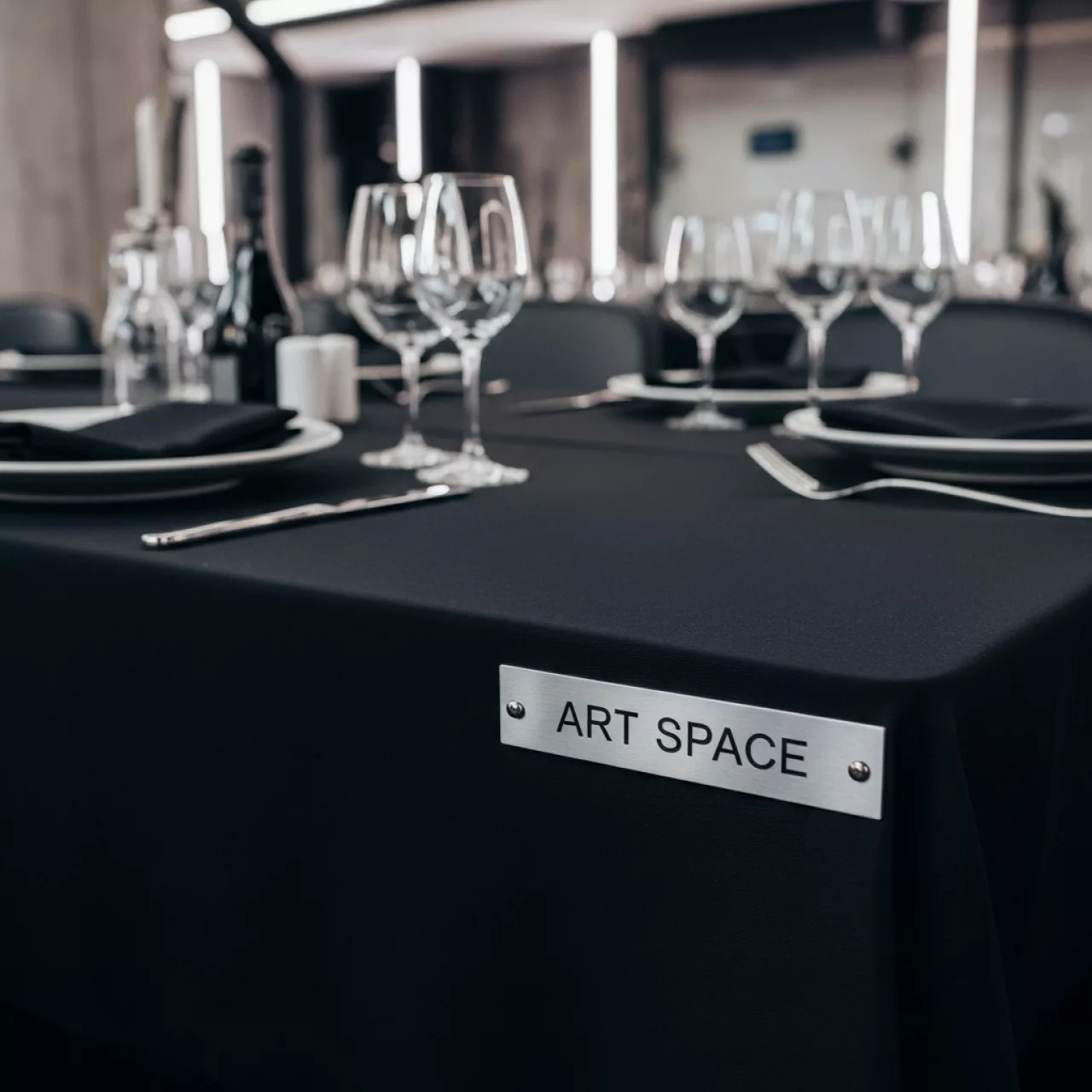 Аренда Скатерти черные стрейч 170х80 см в ресторане «D.O.M» — ART SPACE