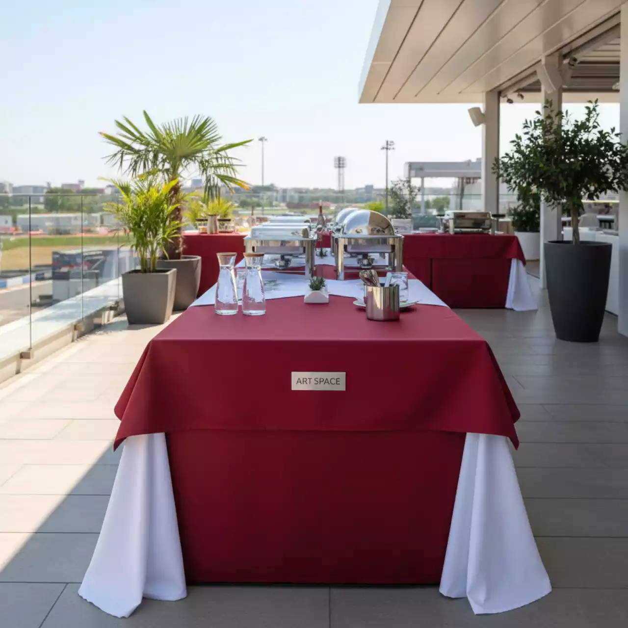 Аренда Скатерти фуршетные для конференций в ресторане «La Terrazza» — ART SPACE