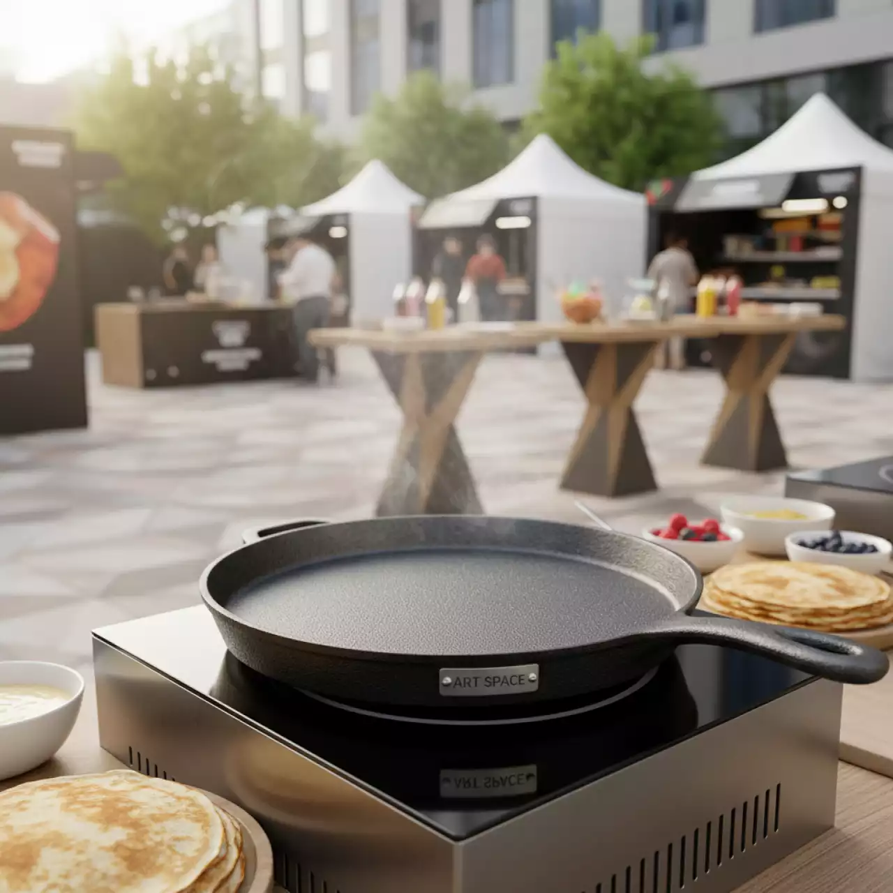 Аренда Сковорода чугунная блинная 24 см в City Park Hotel Sochi — ART SPACE