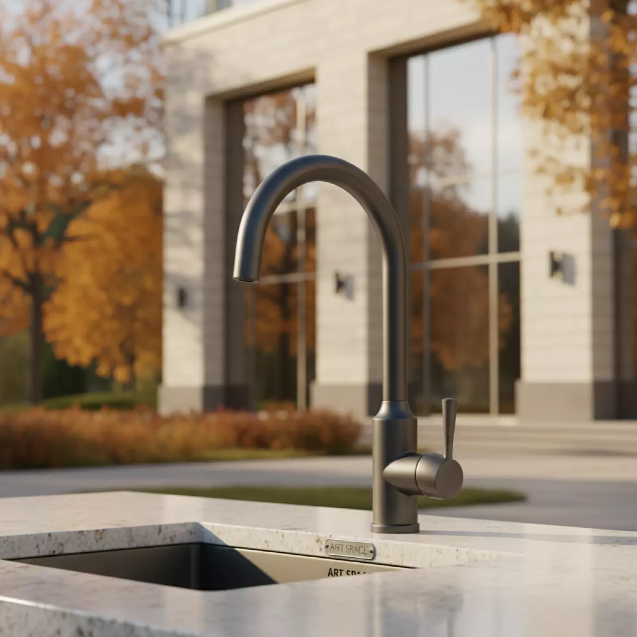 Аренда Смеситель для кухни FLUMEN DESIGN Orlean графит в санатории «Русь» — ART SPACE