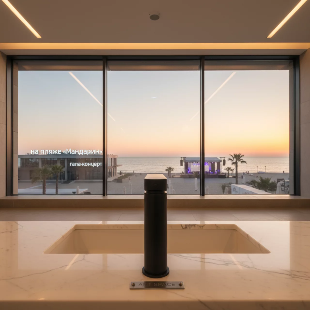 Аренда Смесители FLUMEN DESIGN на пляже «Мандарин» — ART SPACE