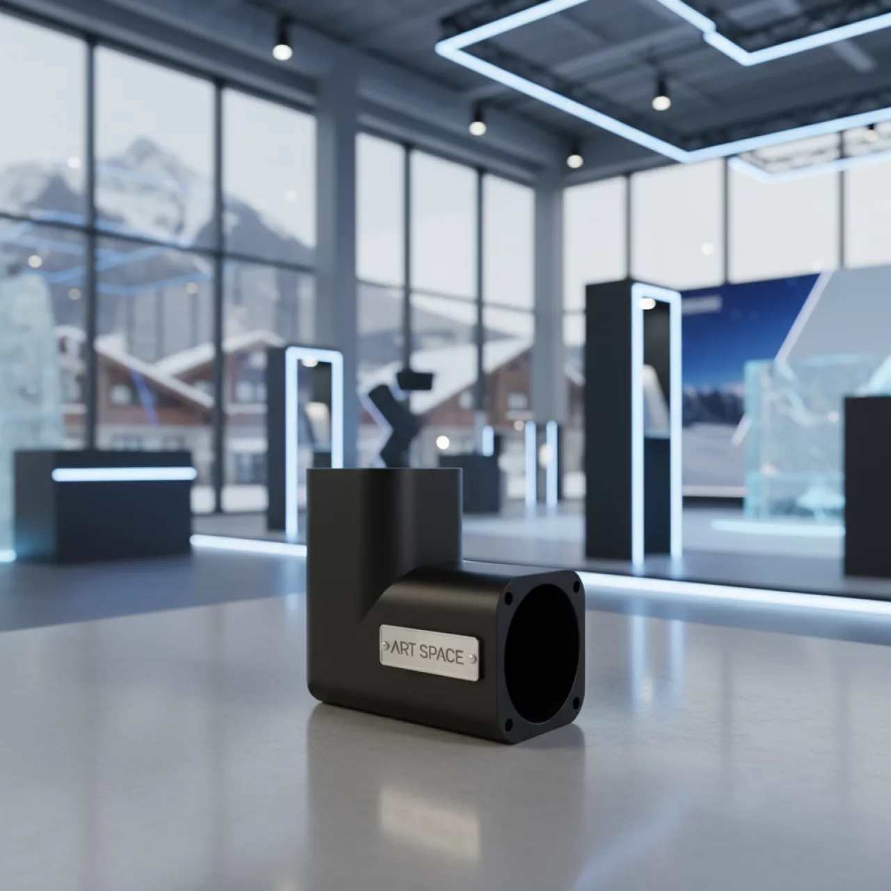 Аренда Соединитель для профиля квадратного сечения 2 палый черный в ледовом дворце «Роза Хутор» — ART SPACE