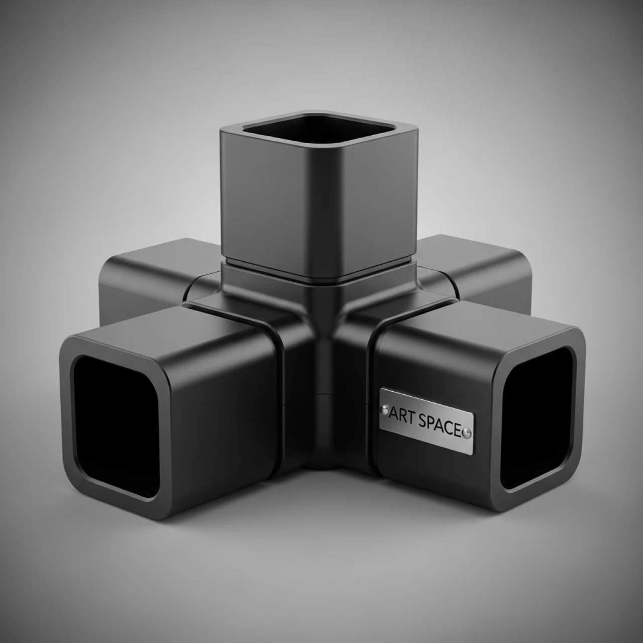 Аренда Соединитель для профиля квадратного сечения 3 палый 2D черный в банкетном зале «Дельфин» — ART SPACE