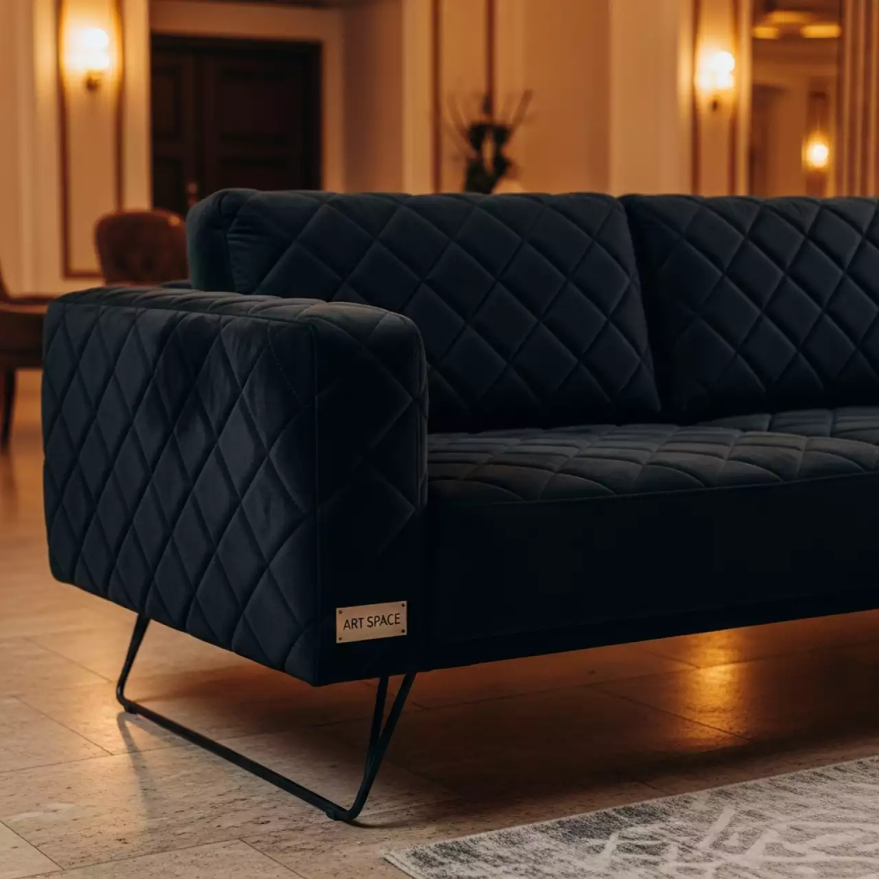 Аренда Софа двухместная Уэльс ромб пруток эбен в санатории «Октябрьский» — ART SPACE