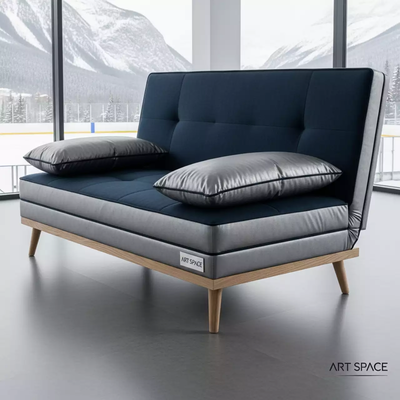 Аренда Софа кровать сверхкомпактная аэропуф в ледовом дворце «Роза Хутор» — ART SPACE