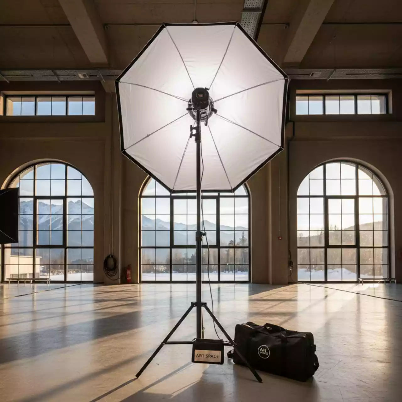 Аренда Софтбокс QR P90 параболический быстроскладной в ледовом дворце «Роза Хутор» — ART SPACE