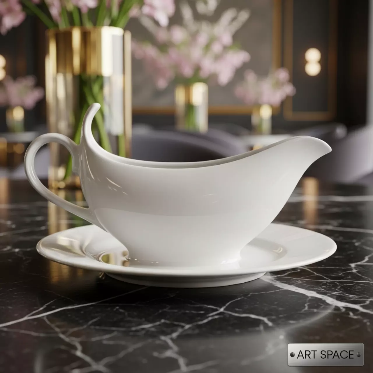 Аренда Соусник белый с бортом 150 мл Kunst Werk в санатории «Русь» — ART SPACE