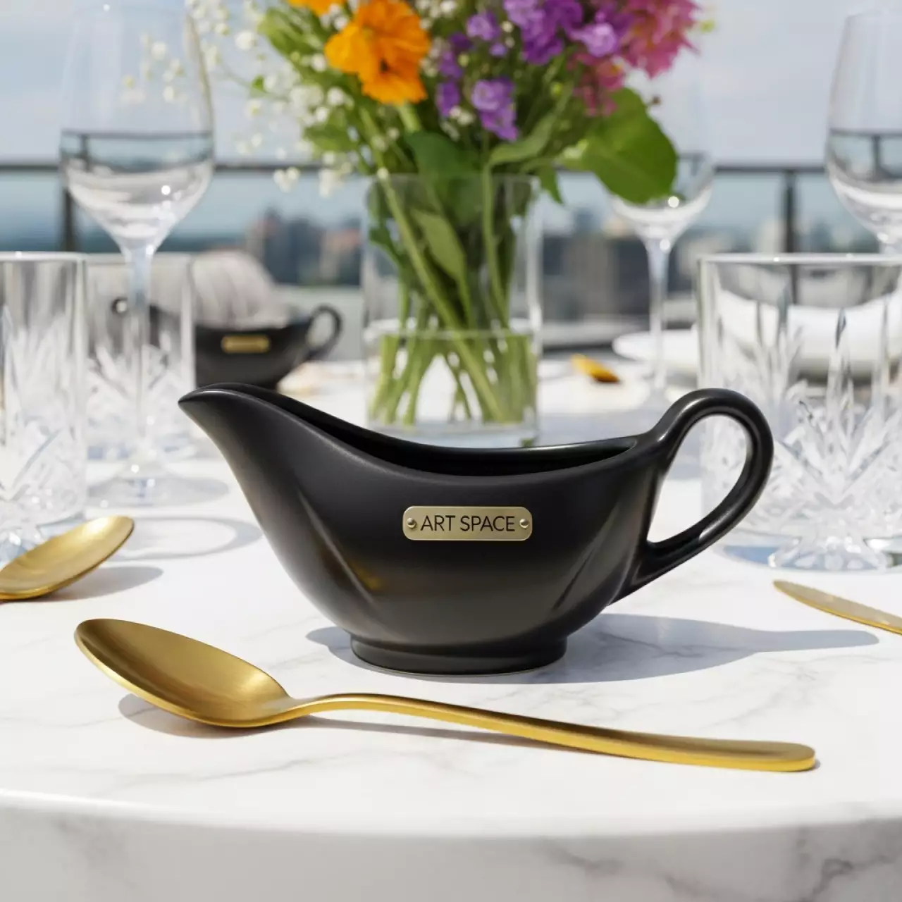 Аренда Соусник миниатюра черный 35 мл 6 см в Маринс Парк Отеле — ART SPACE