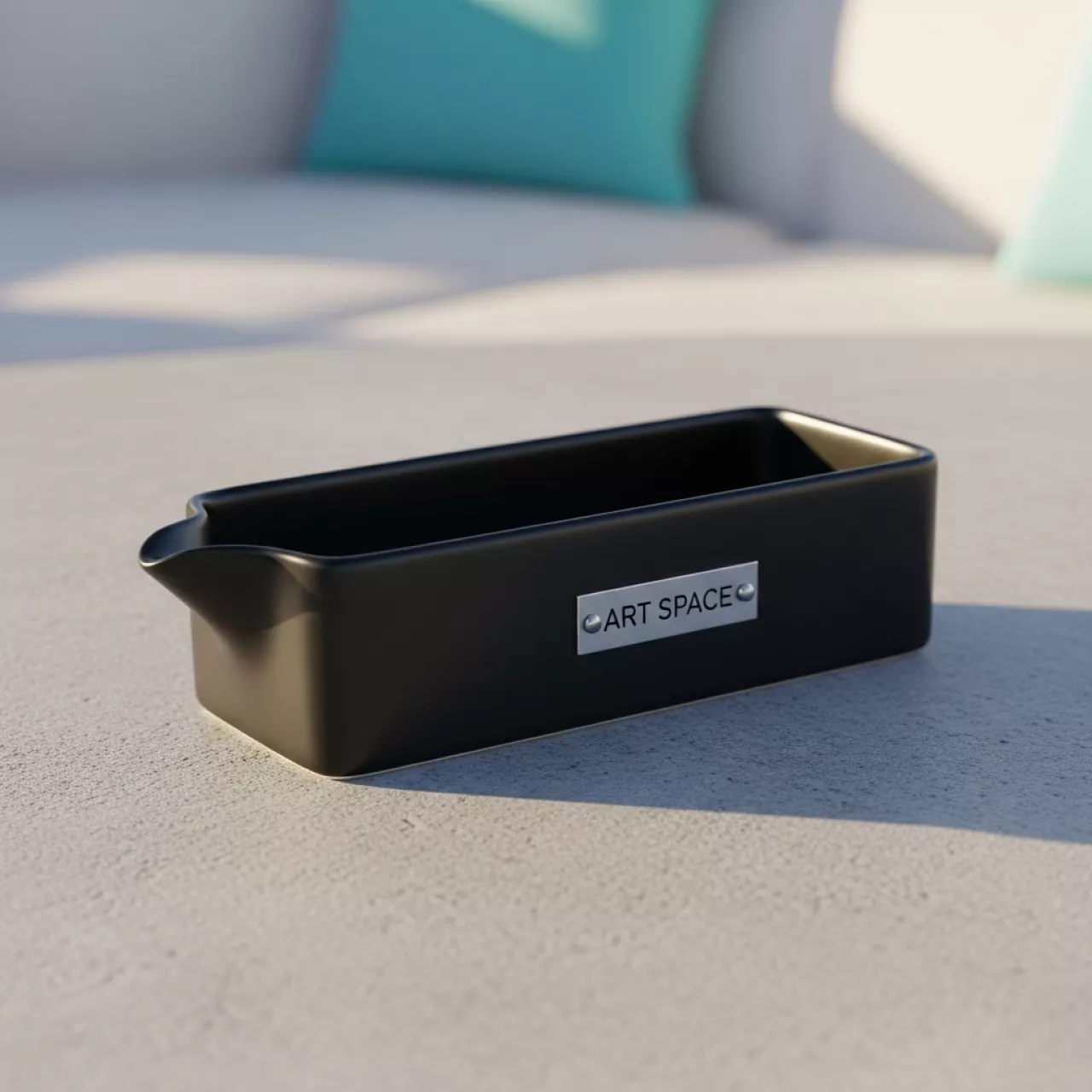 Аренда Соусник прямоугольный черный 50 мл в пляжном клубе Del Mar — ART SPACE