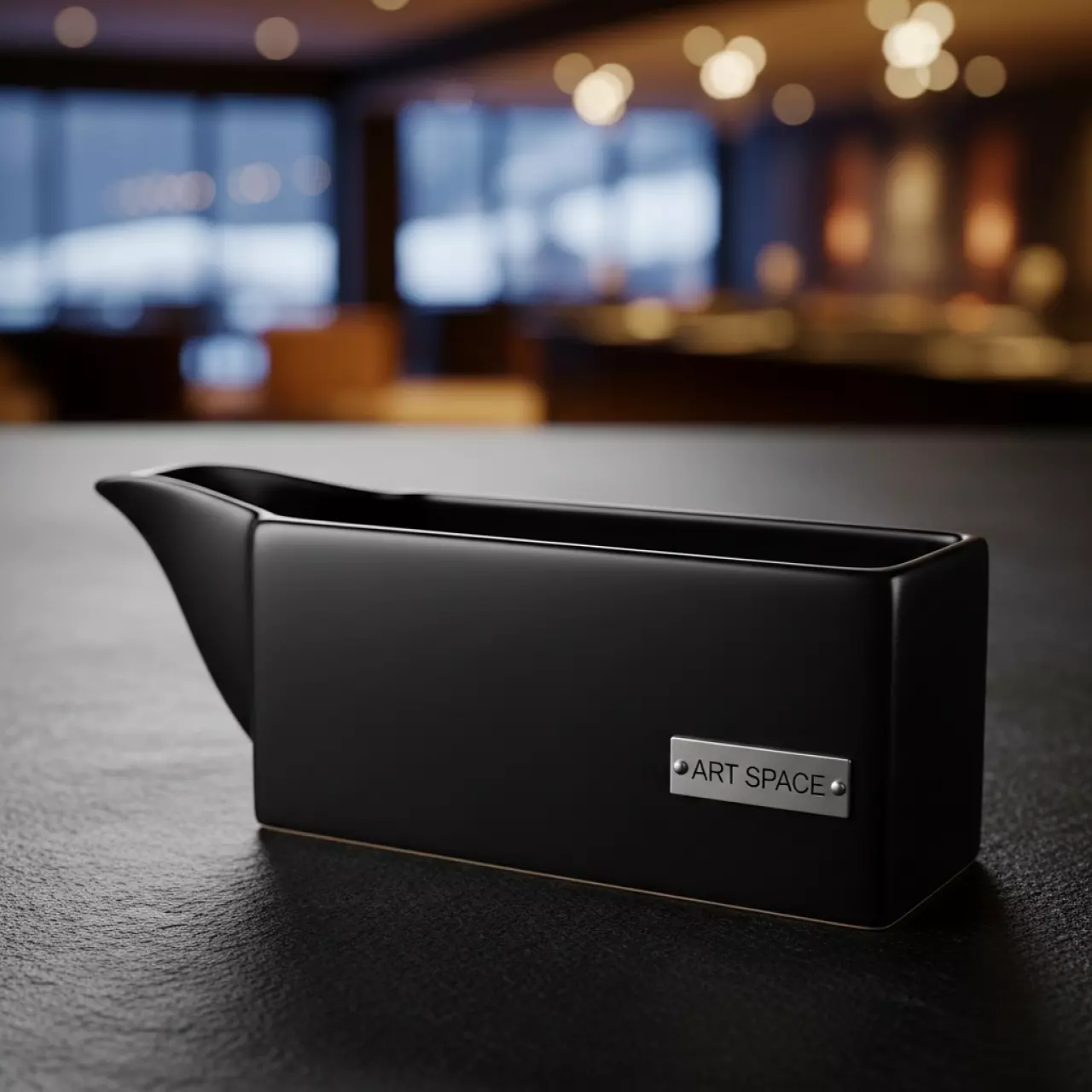Аренда Соусник прямоугольный Кунстверк фарфоровый черный в Green Flow Hotel — ART SPACE