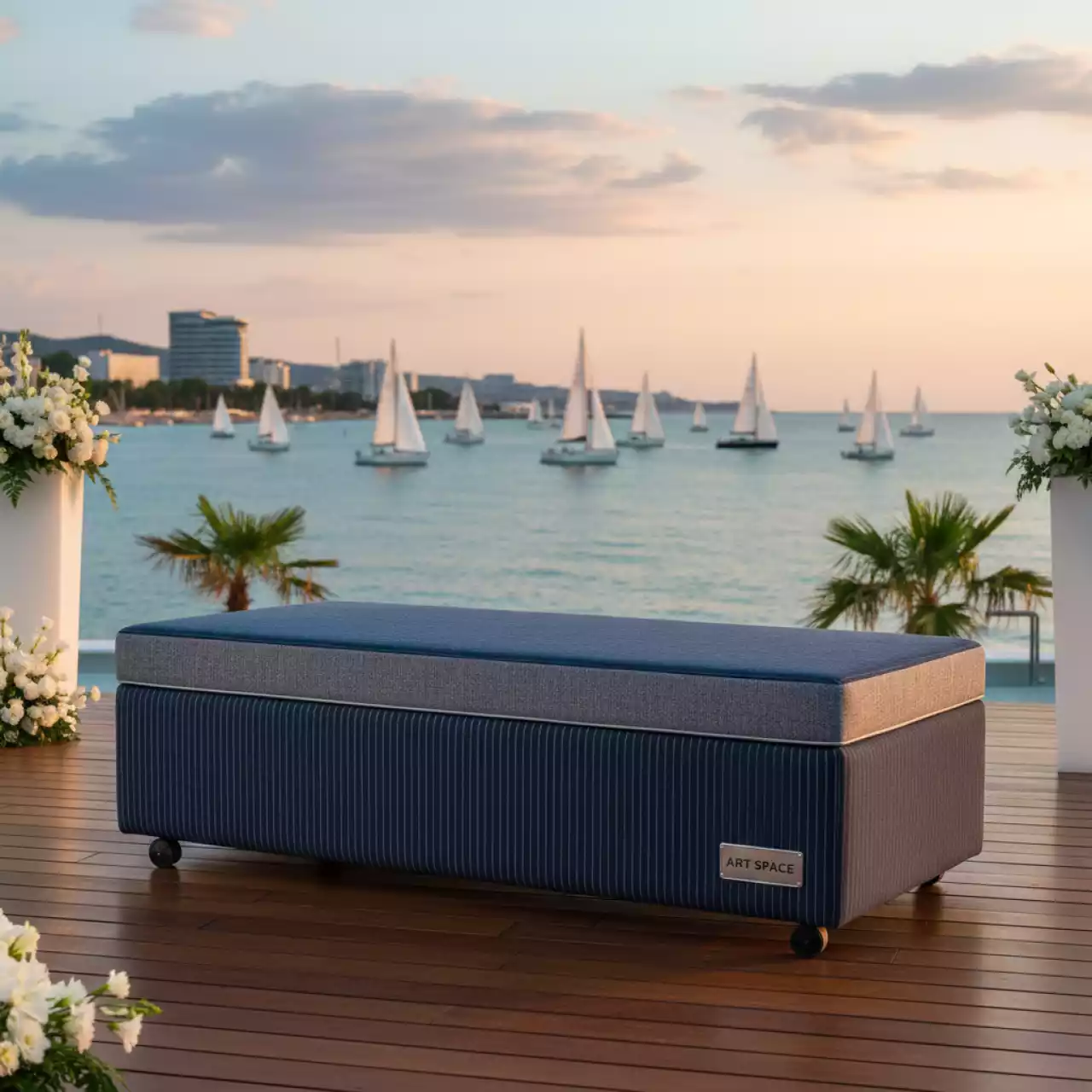 Аренда Спринг бокс с колесиками 930х2030 на парусной регате (Сочи) — ART SPACE