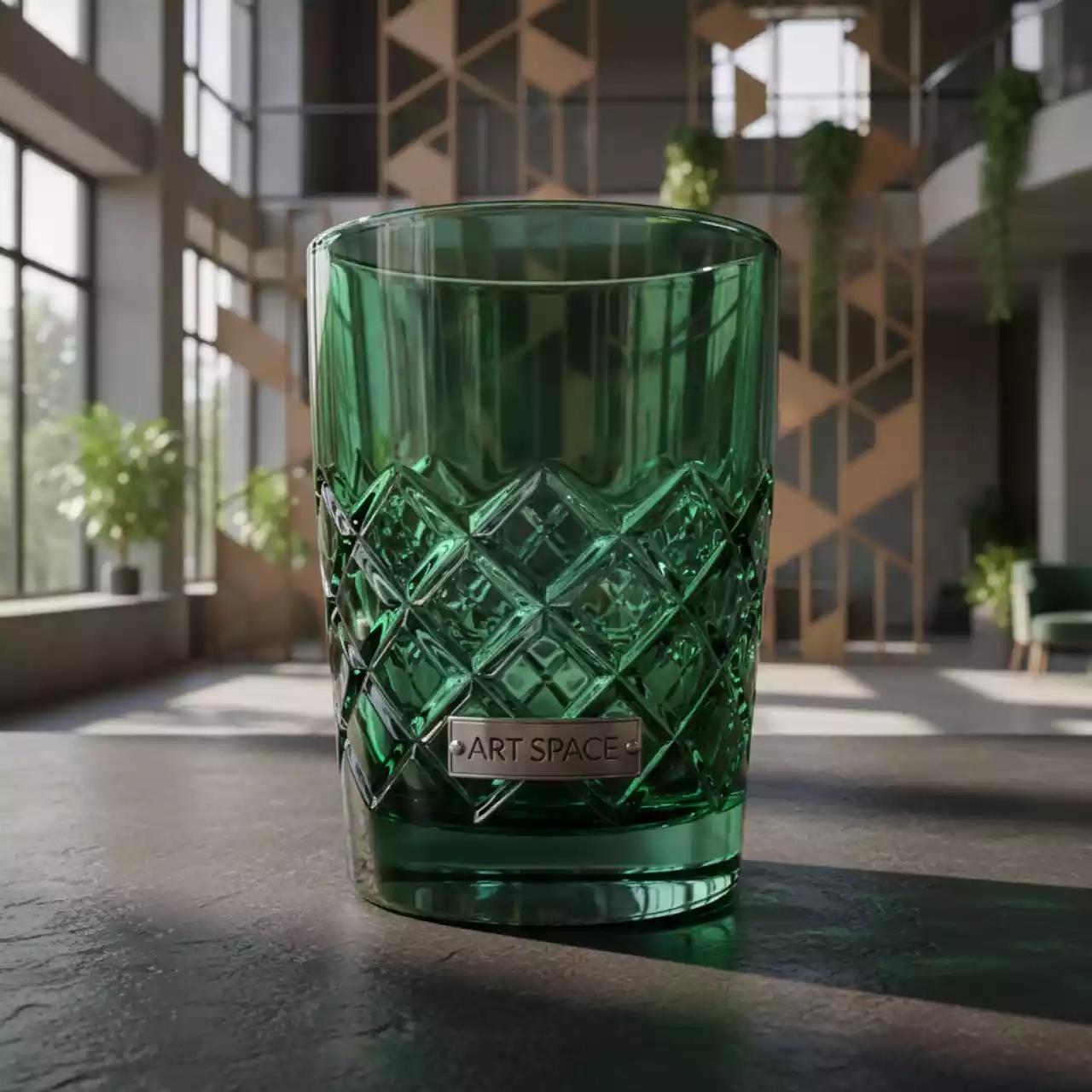 Аренда Стакан Даймонд зеленый в Поляна 1389 Отель и Спа — ART SPACE