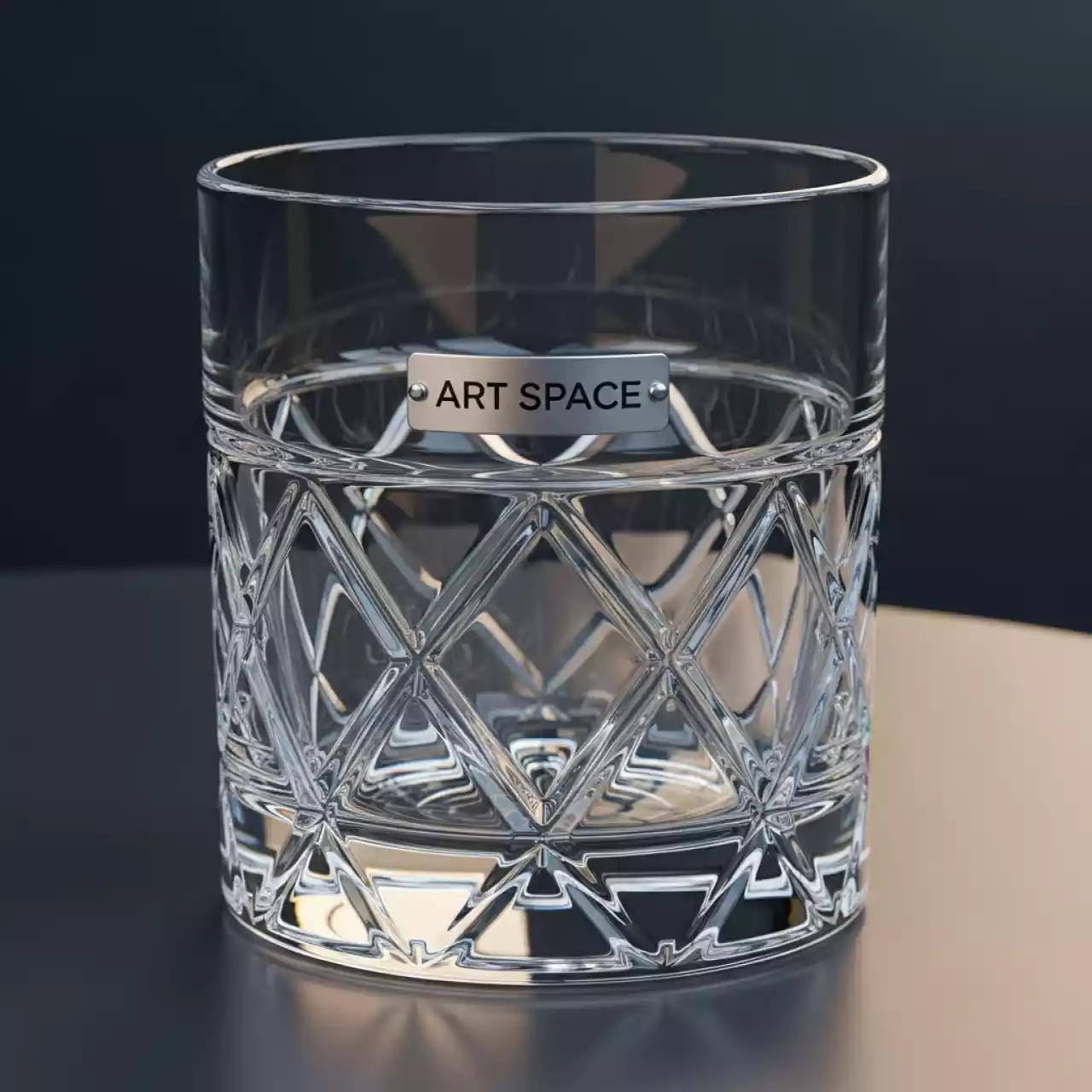 Аренда Стакан прозрачный ромбик 325 мл в ледовом дворце «Большой» — ART SPACE