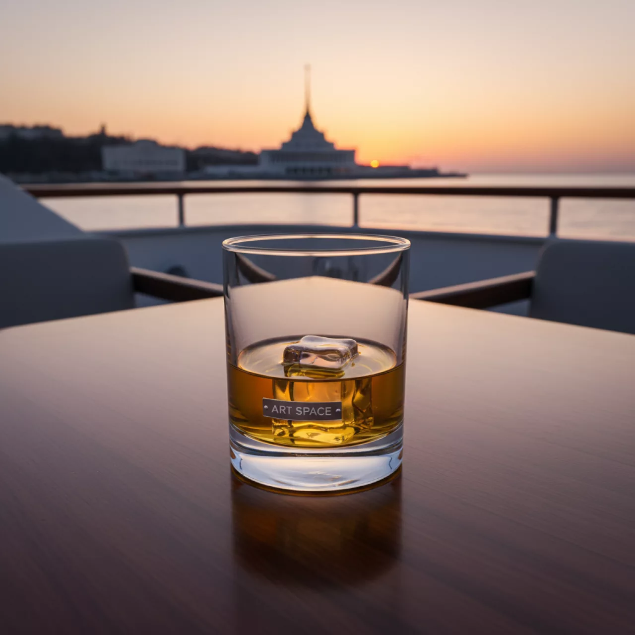 Аренда Стакан рокс Sire de Cognac 300 мл на VIP теплоходе (Морпорт Сочи) — ART SPACE