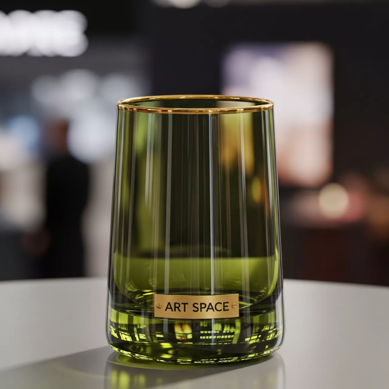 Аренда Стакан санко оливковый с золотым кантом в казино «Сочи» — ART SPACE
