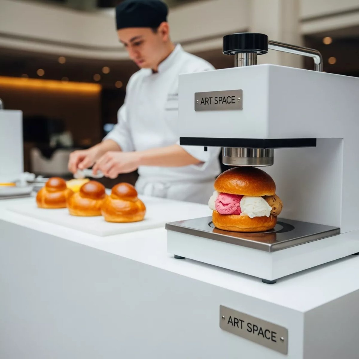 Аренда Станция 'Бургер с мороженым' в Mövenpick Hotel — ART SPACE