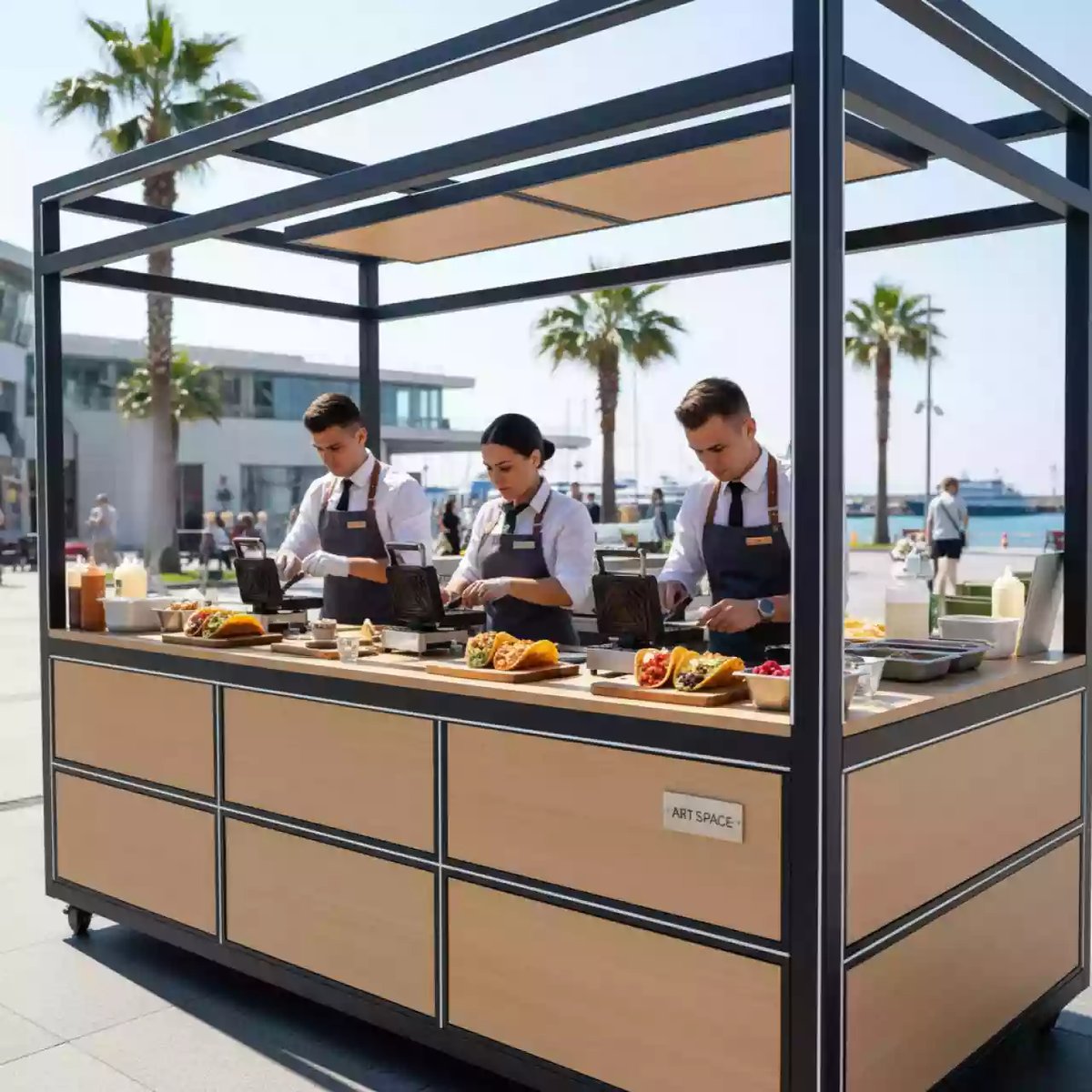Аренда Станция кулинарная вафли тако на территории Морпорта Сочи — ART SPACE