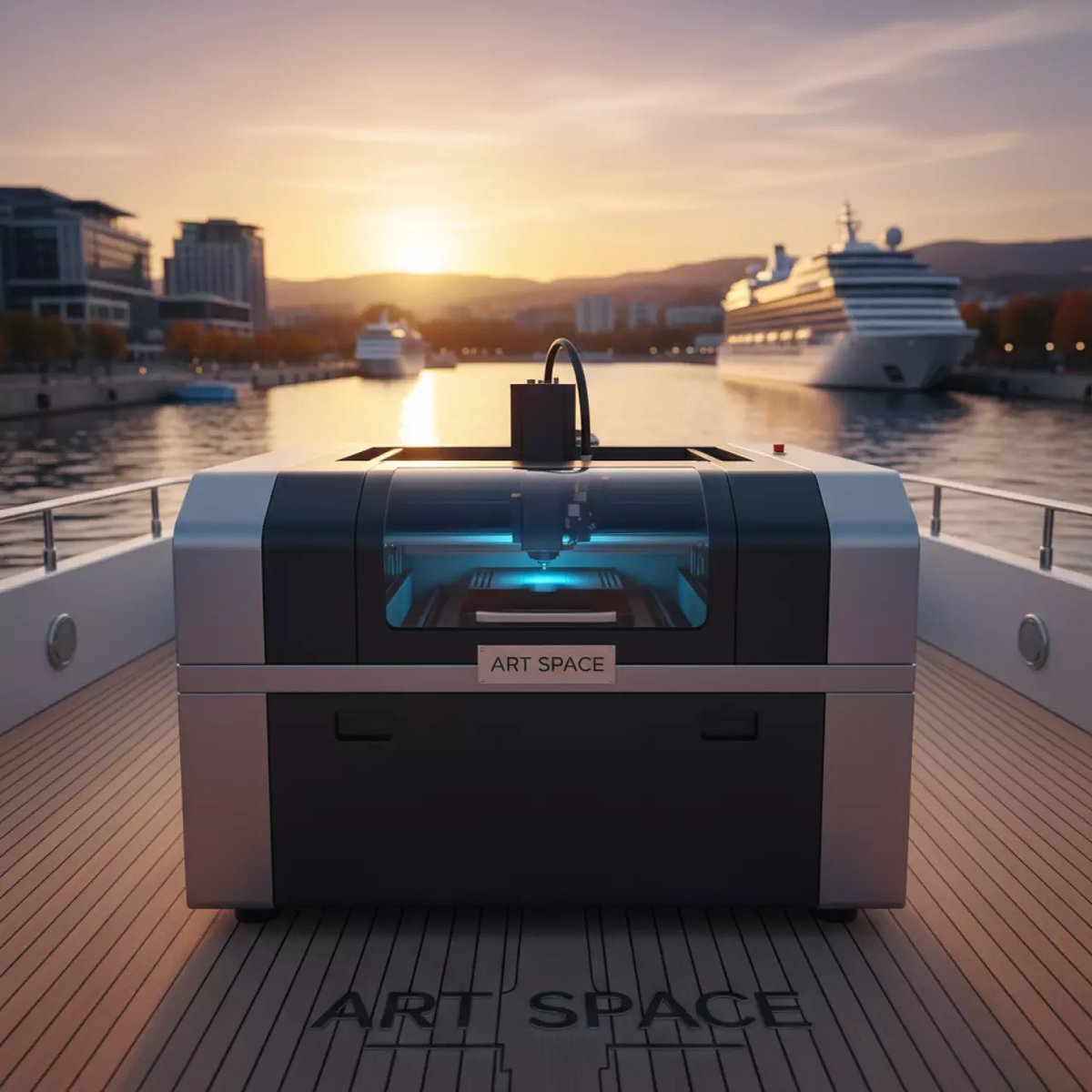 Аренда Станок гравировальный лазерный Photonim GS1390 на VIP-яхте (Имеретинский порт) — ART SPACE