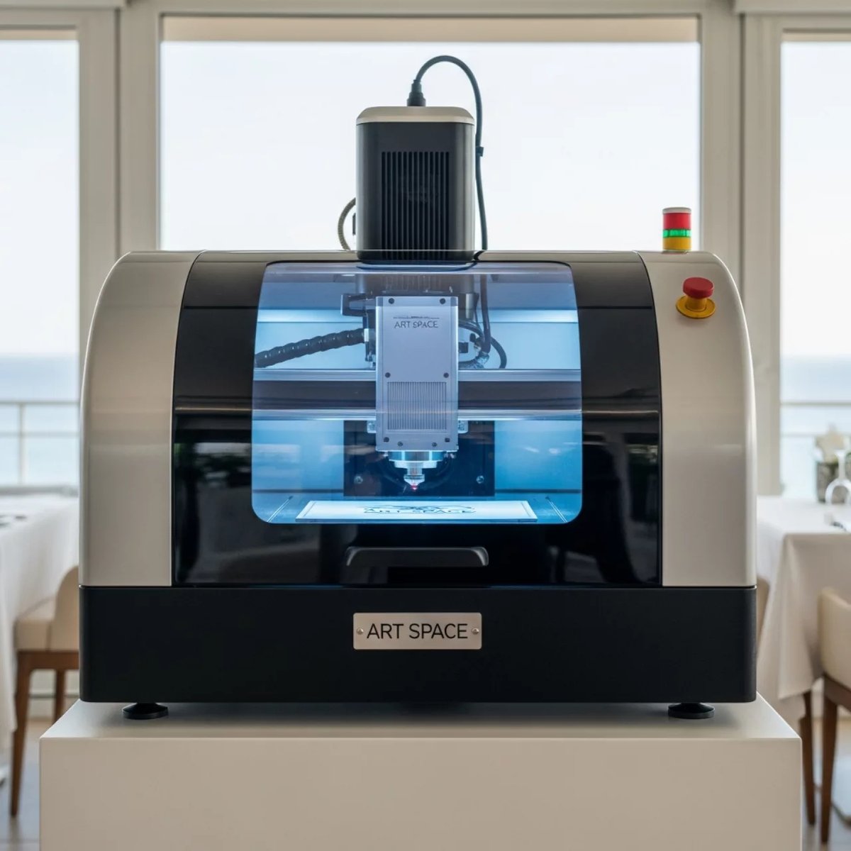 Аренда Станок гравировальный лазерный Roland LV 290 в ресторане «Sanremo» — ART SPACE